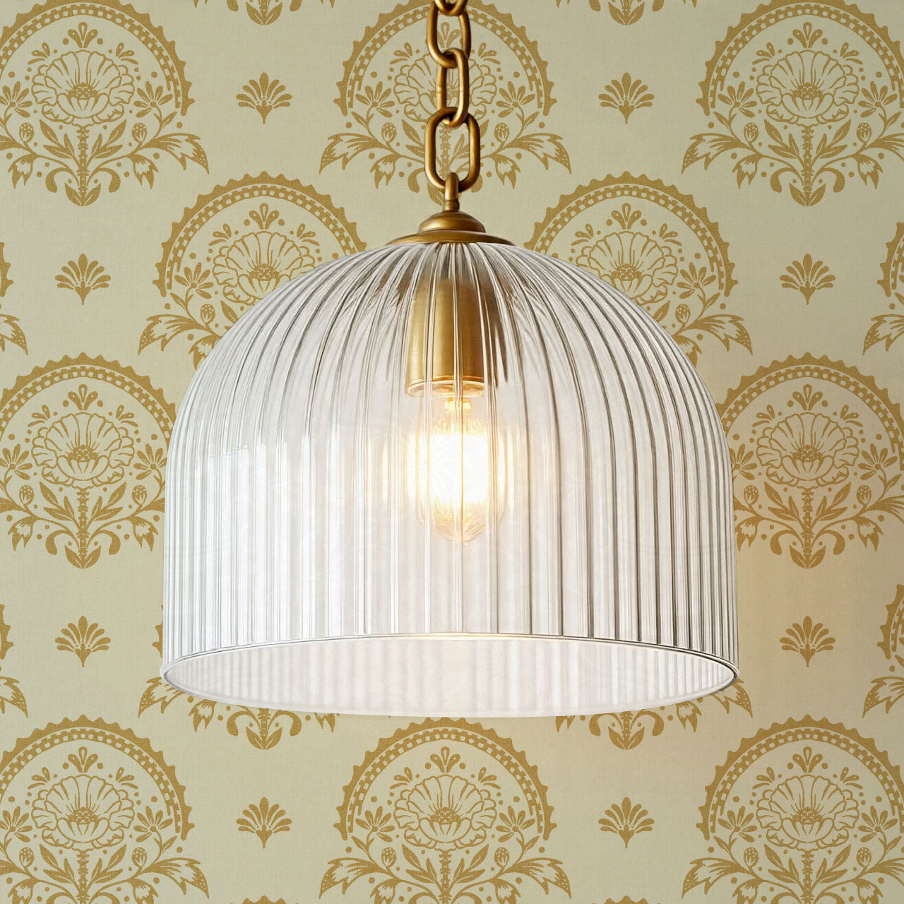 Solana Blooms Antique Gold Wallpaper