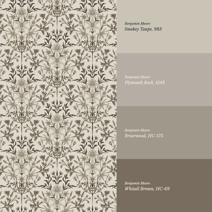 Rochelle Antique Floral Neutral Sand Wallpaper