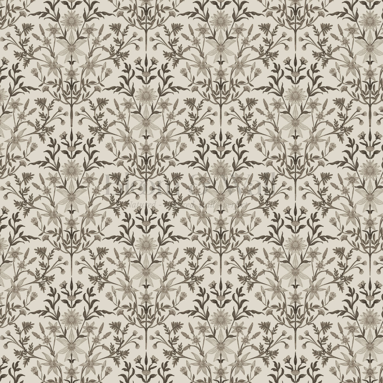 Rochelle Antique Floral Neutral Sand Wallpaper