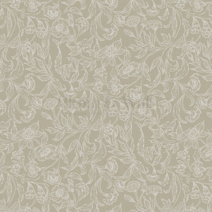 Solange Floral Vines Taupe Wallpaper