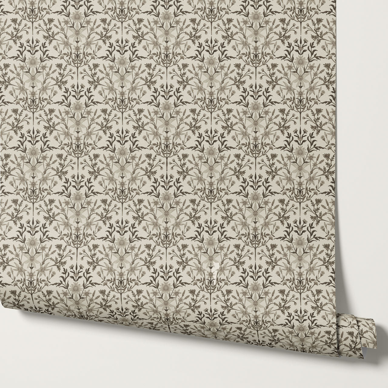 Rochelle Antique Floral Neutral Sand Wallpaper