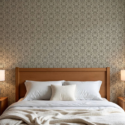 Rochelle Antique Floral Neutral Sand Wallpaper