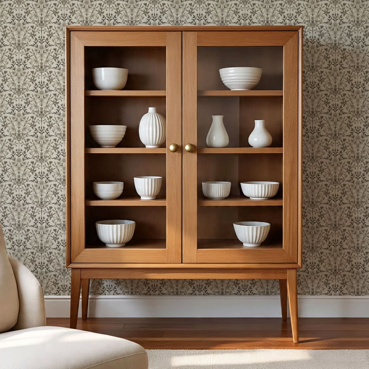 Rochelle Antique Floral Neutral Sand Wallpaper