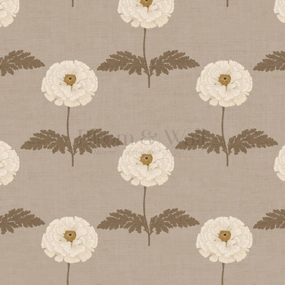 Solene Taupe Marigolds Wallpaper
