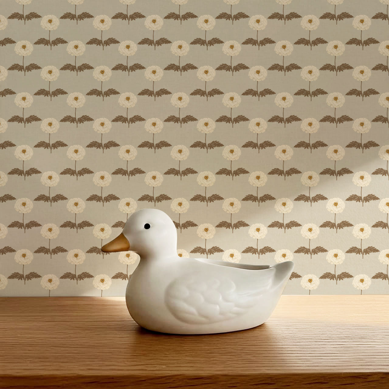 Solene Almond Marigolds Wallpaper