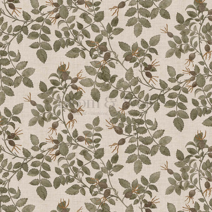 Sonia Wild Rose Trail Linen Bone Sage Earth Wallpaper
