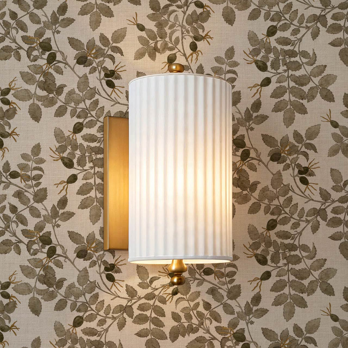 Sonia Wild Rose Trail Taupe Stone Dry Moss Wallpaper