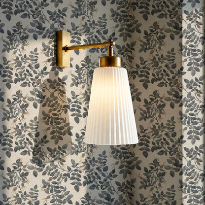 Sonia Wild Rose Trail Linen Taupe Gray Blue Wallpaper