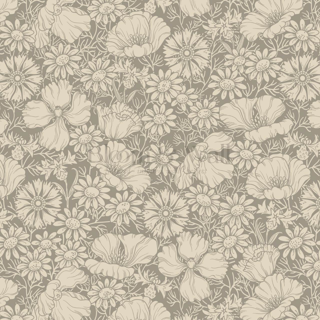 Soovi Wildflowers Stone Straw Wallpaper