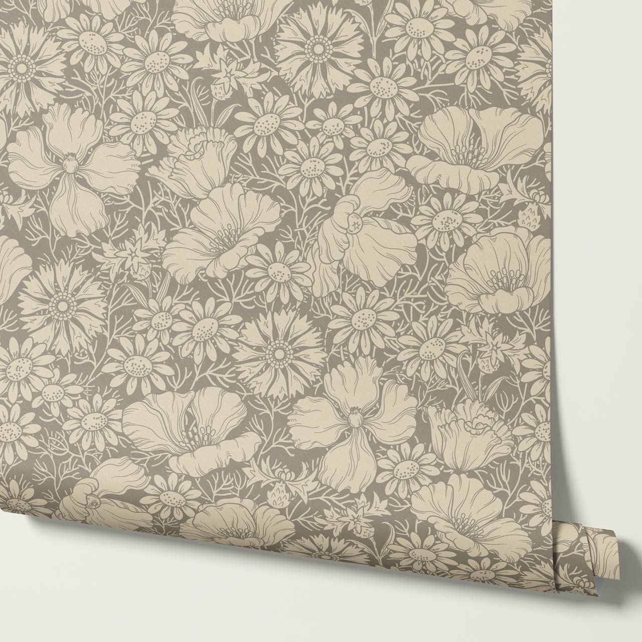 Soovi Wildflowers Stone Straw Wallpaper
