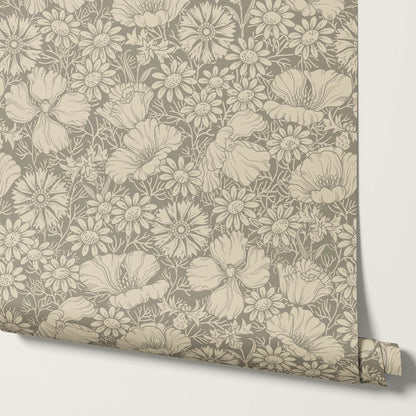 Soovi Wildflowers Stone Straw Wallpaper