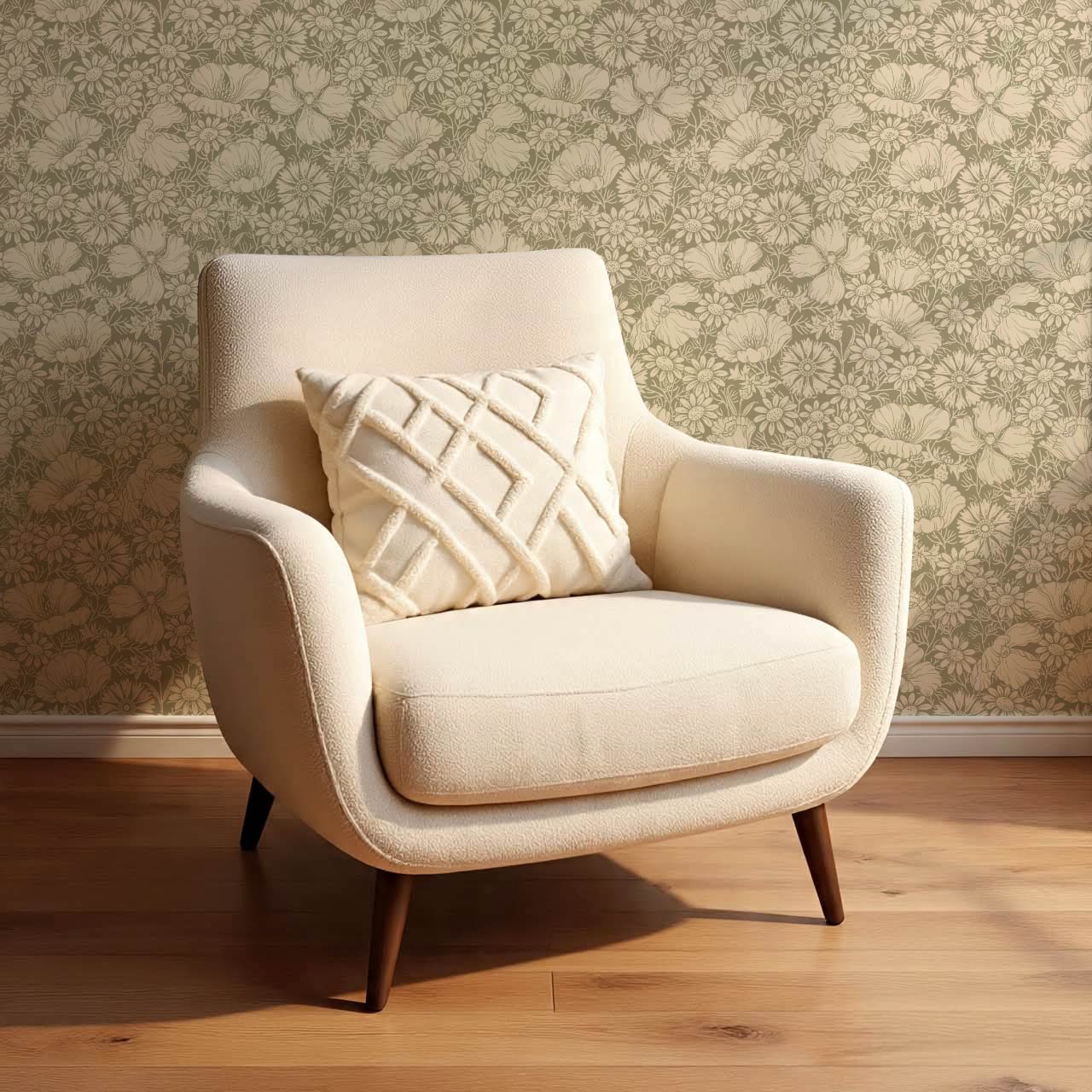 Soovi Wildflowers Sage Butter Wallpaper