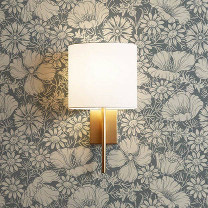 Soovi Wildflowers Slate Cream Wallpaper