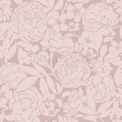 Soraya Peony Rose Floral Berry Pink Wallpaper