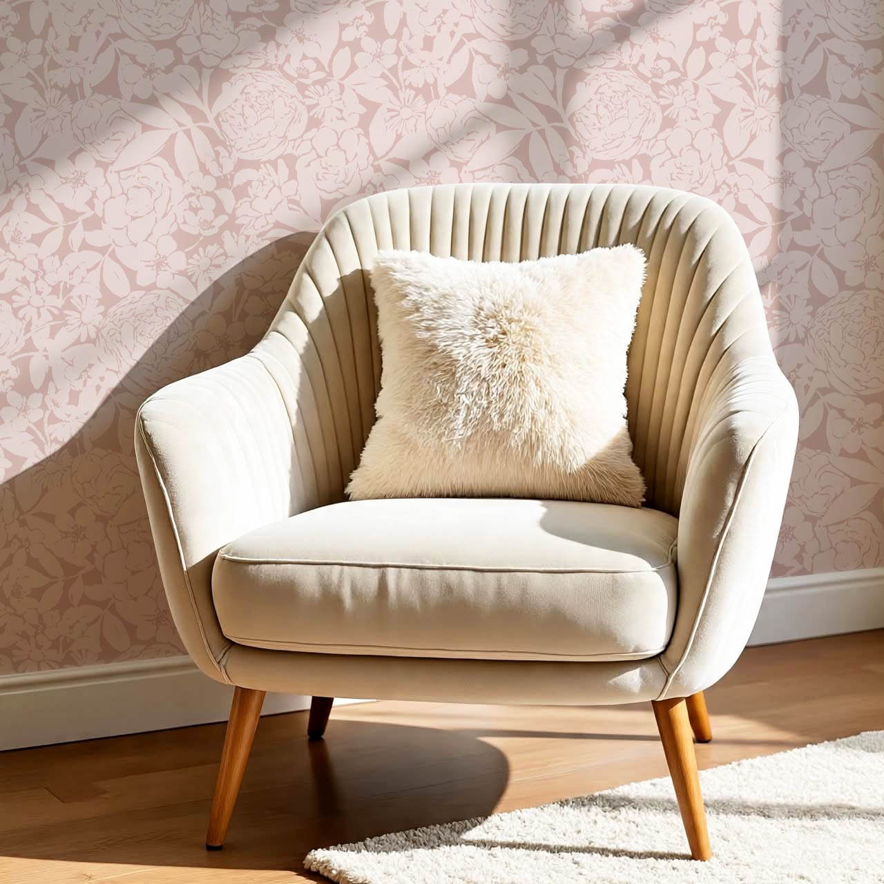 Soraya Peony Rose Floral Berry Pink Wallpaper