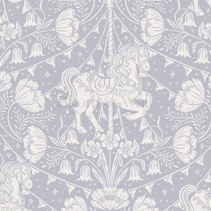 Stella Garden Carnival Lace Blue Wallpaper