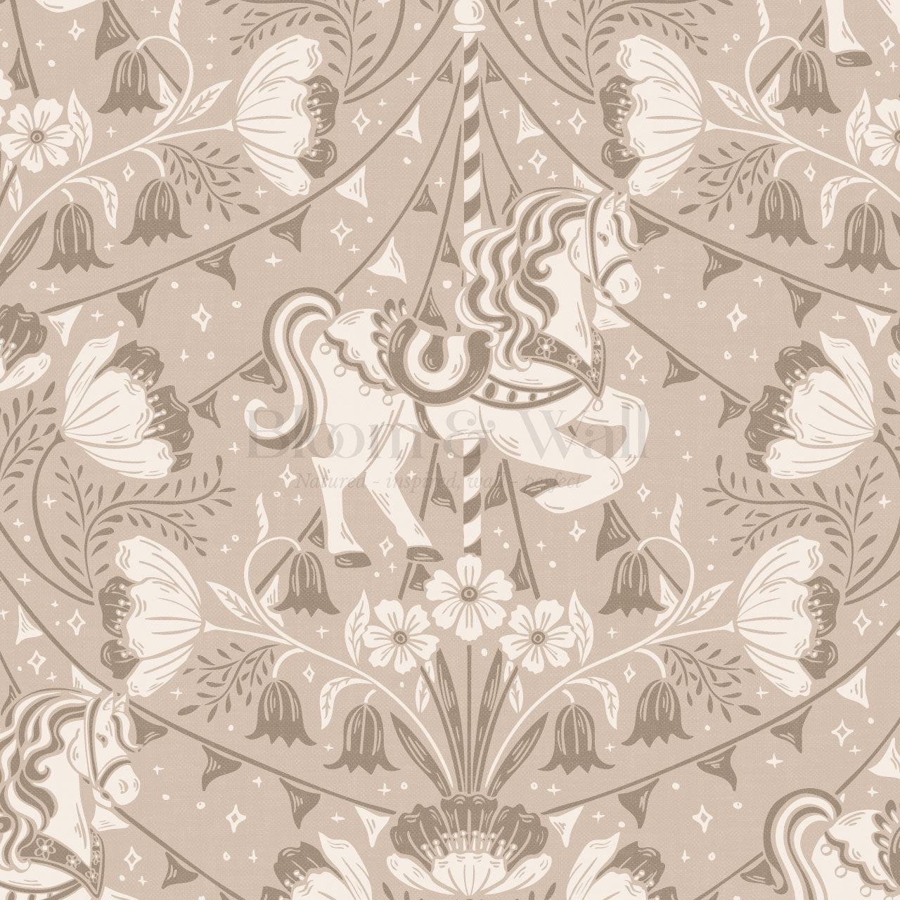Stella Garden Carnival Latte Wallpaper