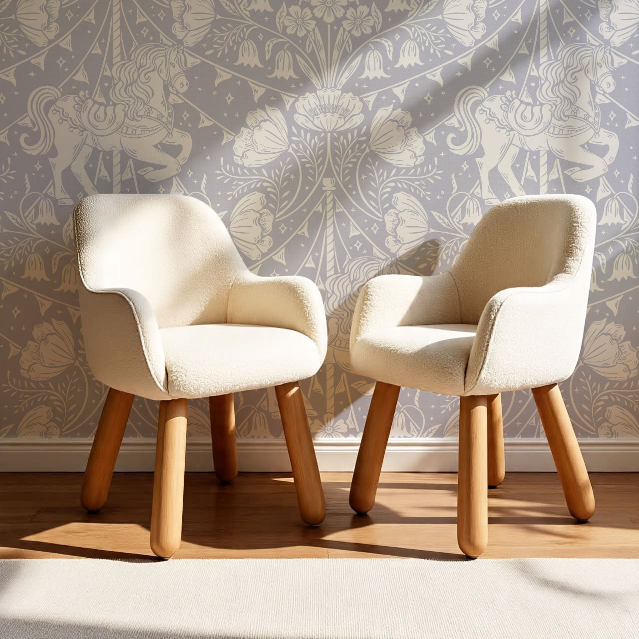 Stella Garden Carnival Lace Blue Wallpaper