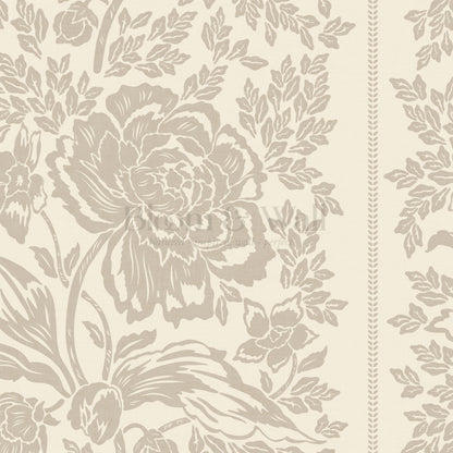 Stella Barely Beige Peony Vines Wallpaper
