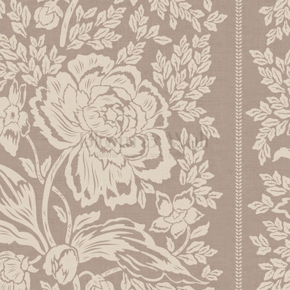 Stella Smokey Mauve Peony Vines Wallpaper