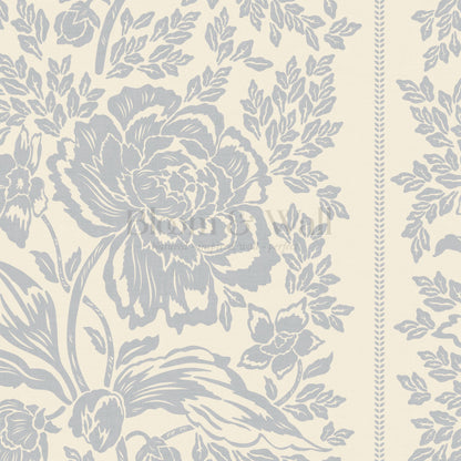 Stella French Blue Peony Vines Wallpaper