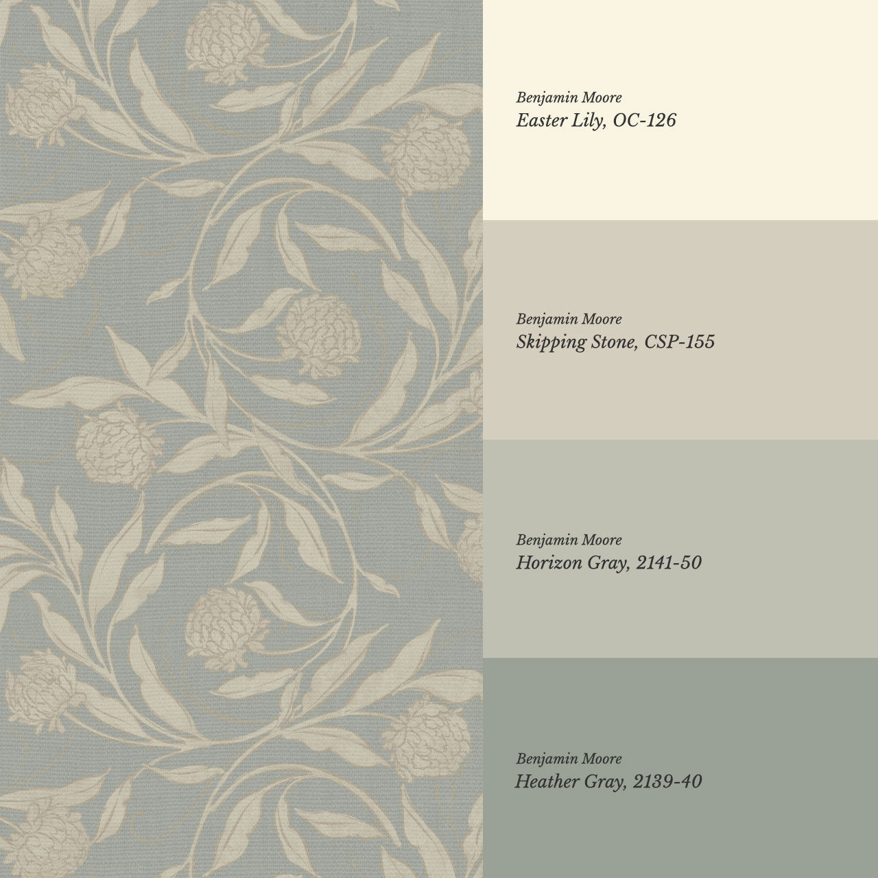 Stoneleigh Blooming Vines Dusty Stone Wallpaper