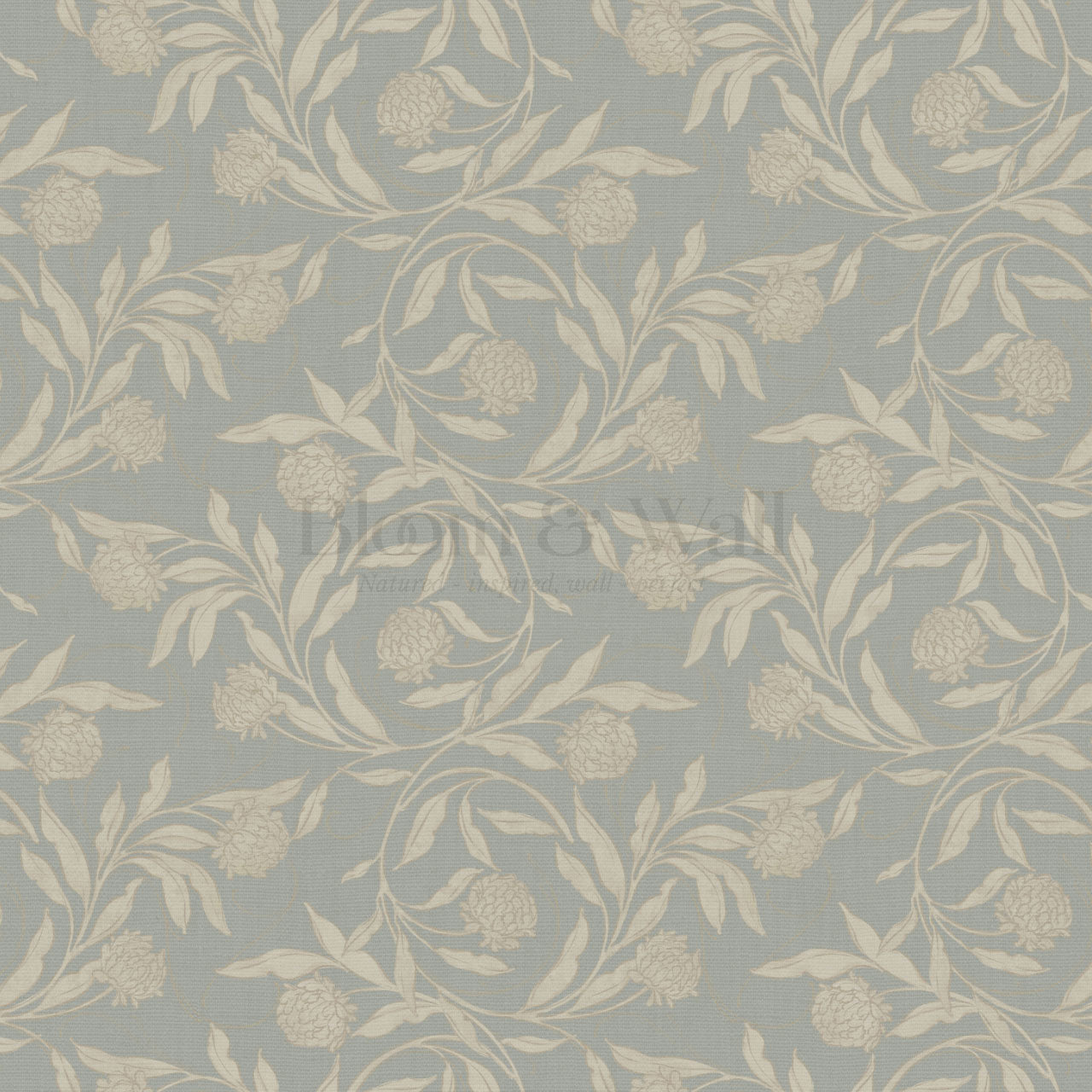 Stoneleigh Blooming Vines Dusty Stone Wallpaper
