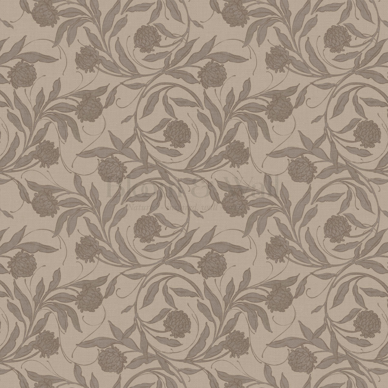 Stoneleigh Blooming Vines Mauve Brown Wallpaper