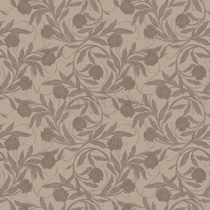 Stoneleigh Blooming Vines Mauve Brown Wallpaper