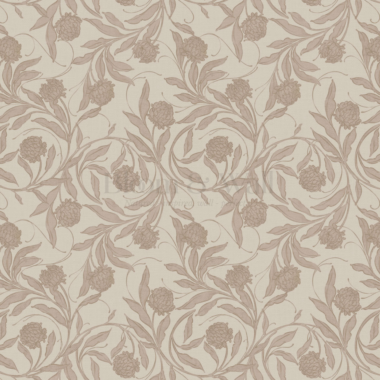 Stoneleigh Blooming Vines Dusty Pink Wallpaper