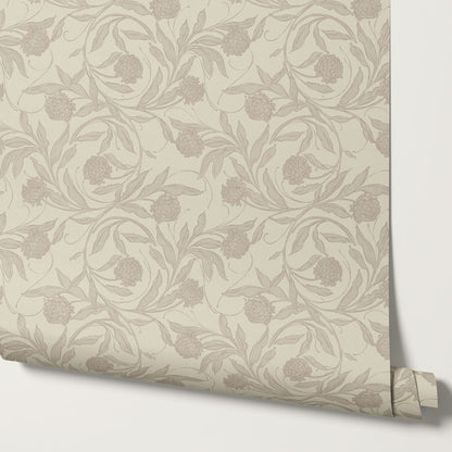 Stoneleigh Blooming Vines Dusty Mauve Wallpaper