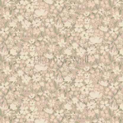 Tatum Blooming Field Cream Sage Wallpaper