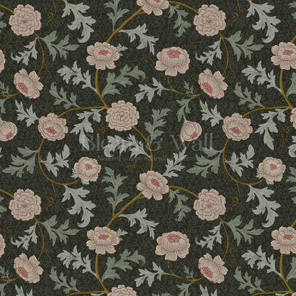 Susana Twining Garden Deep Earth Dusty Rose Wallpaper
