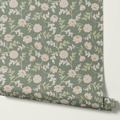Susana Twining Garden Forest Beige Wallpaper