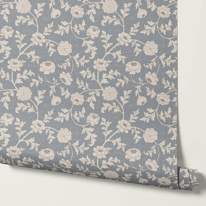 Susana Twining Garden Gray Sky Ivory Wallpaper