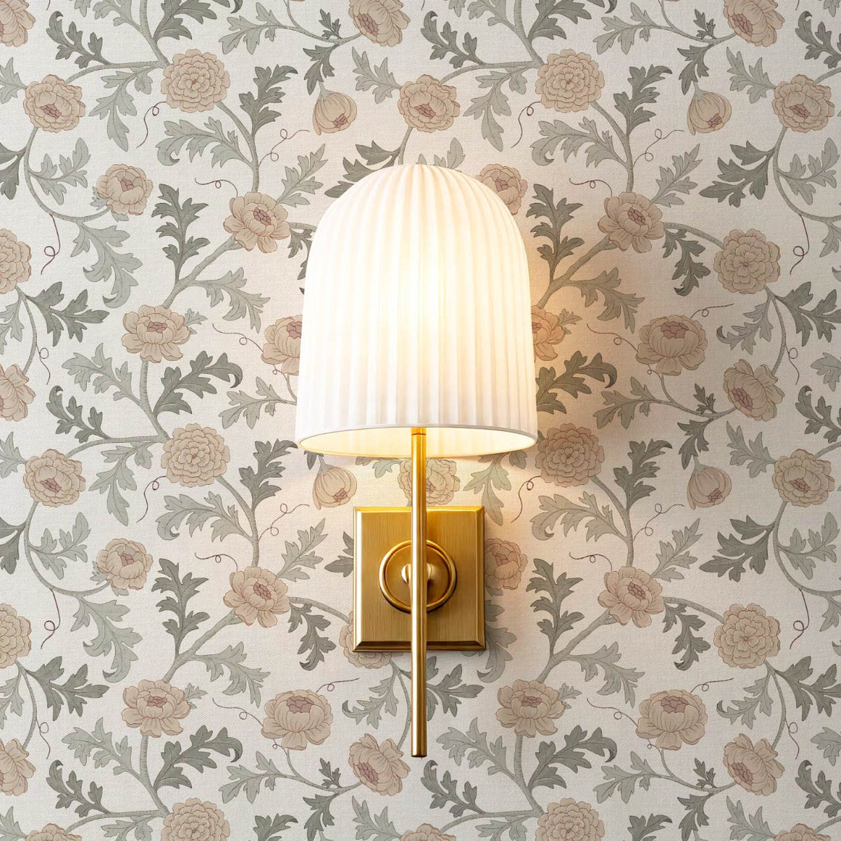 Susana Twining Garden Sage Ivory Beige Wallpaper