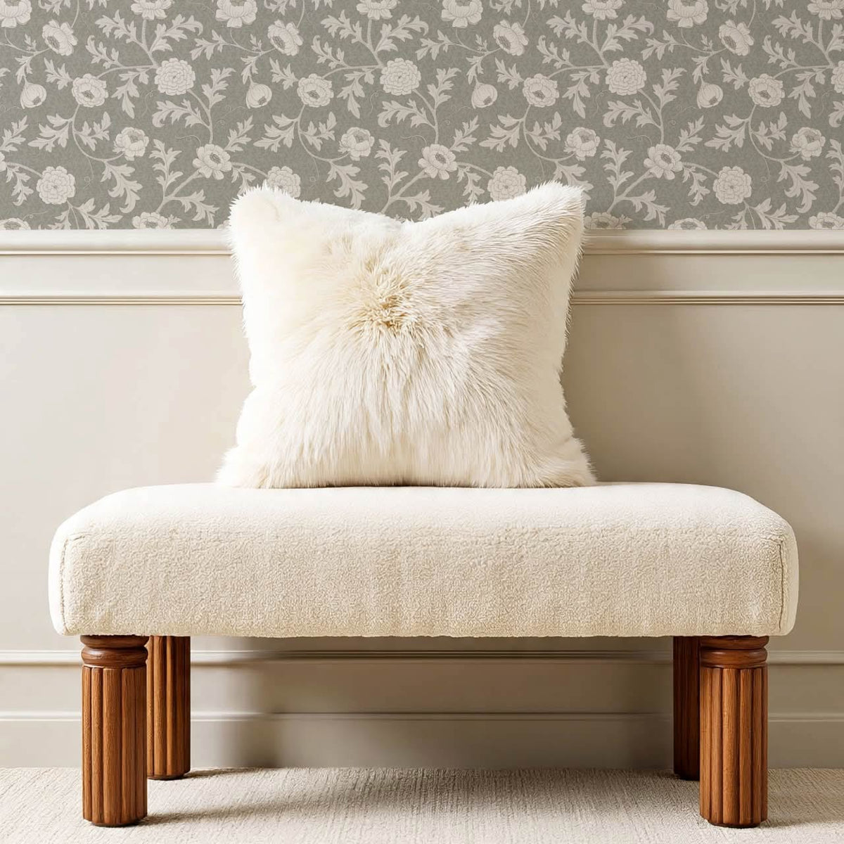 Susana Twining Garden Dry Sage Bone Wallpaper