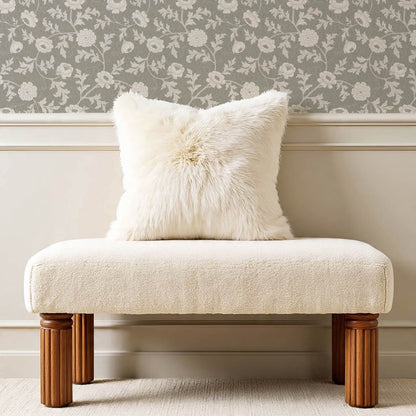 Susana Twining Garden Dry Sage Bone Wallpaper