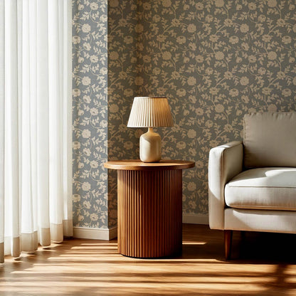 Susana Twining Garden Gray Sky Ivory Wallpaper
