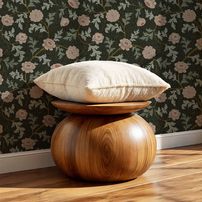 Susana Twining Garden Deep Earth Dusty Rose Wallpaper