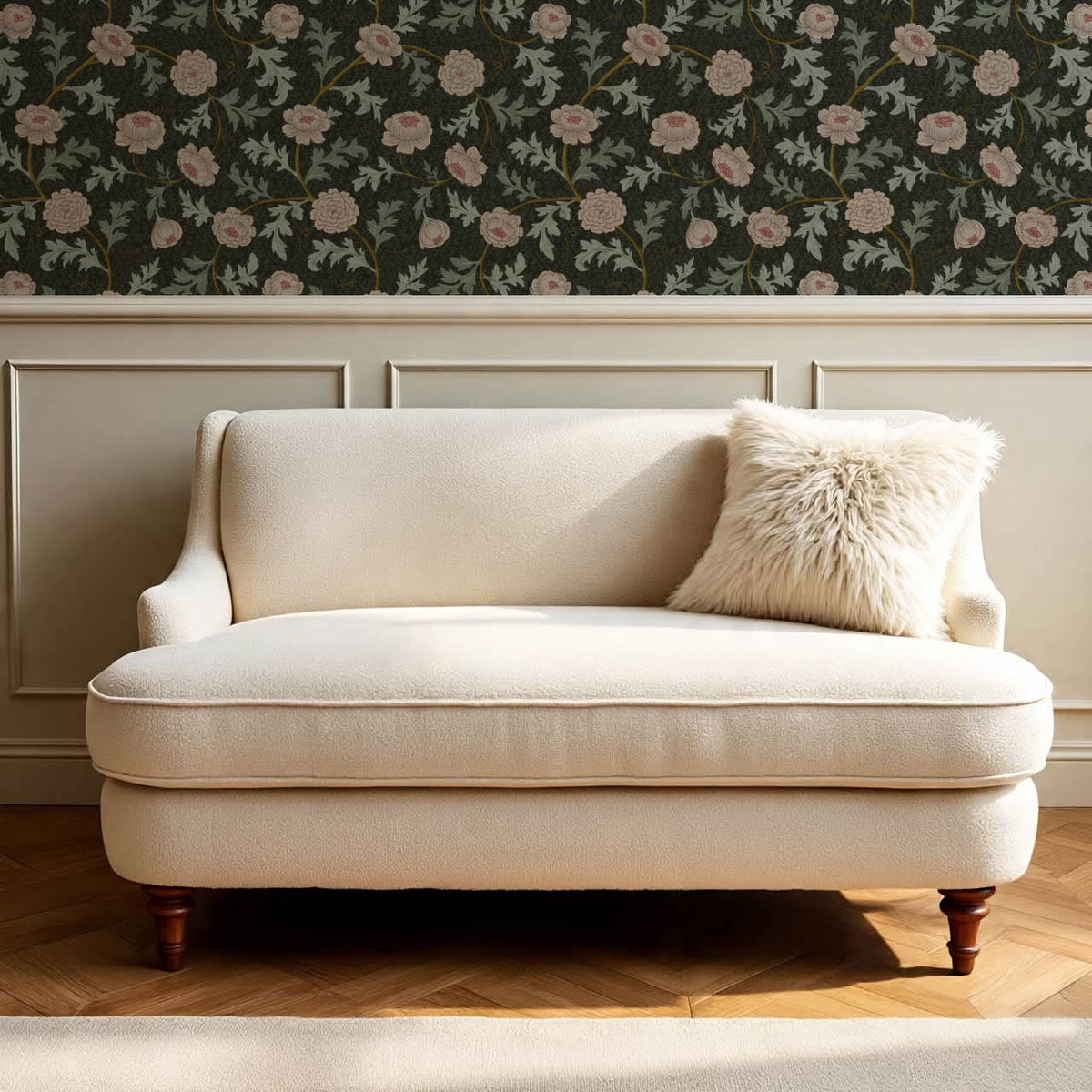Susana Twining Garden Deep Earth Dusty Rose Wallpaper