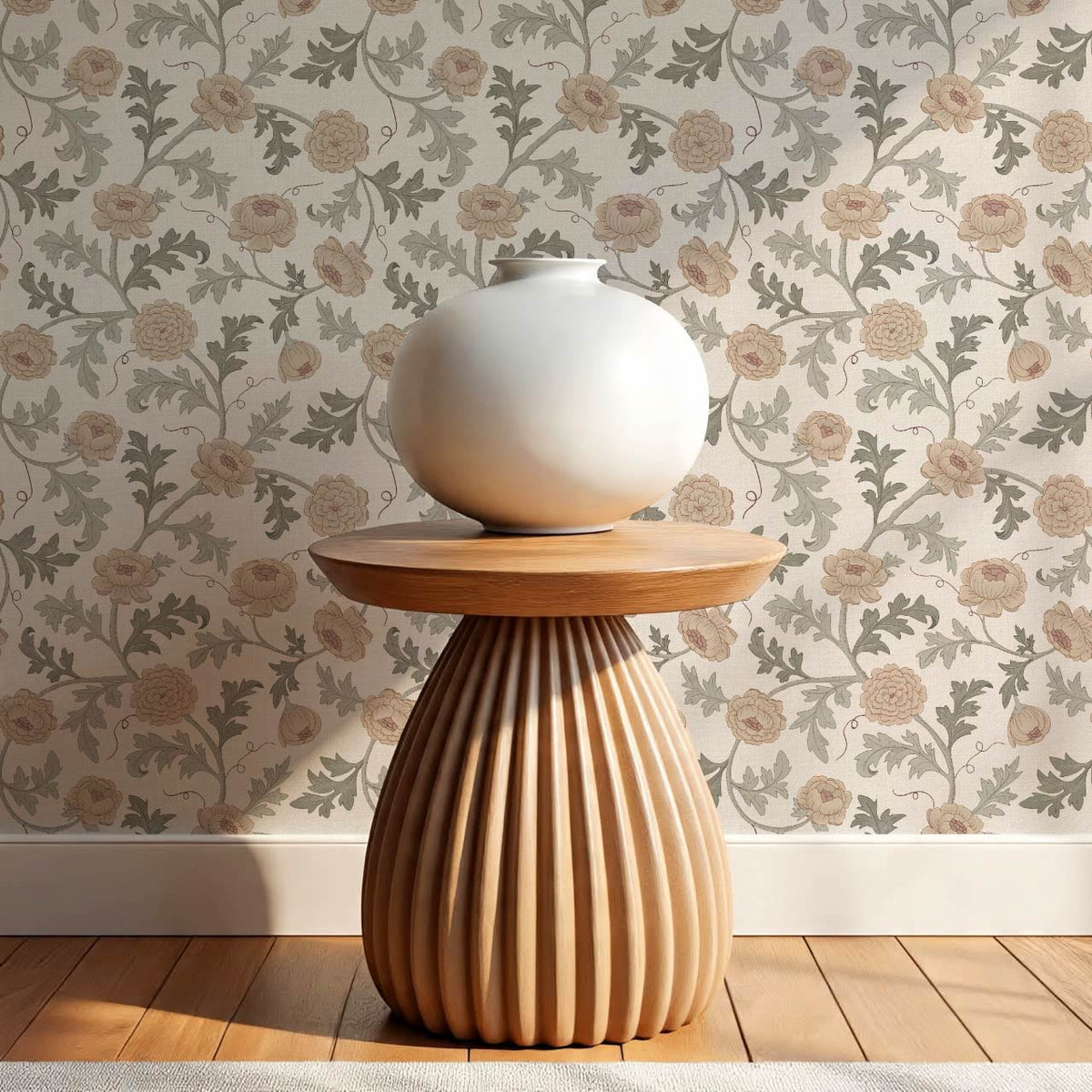 Susana Twining Garden Sage Ivory Beige Wallpaper