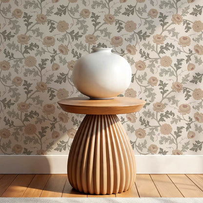 Susana Twining Garden Sage Ivory Beige Wallpaper