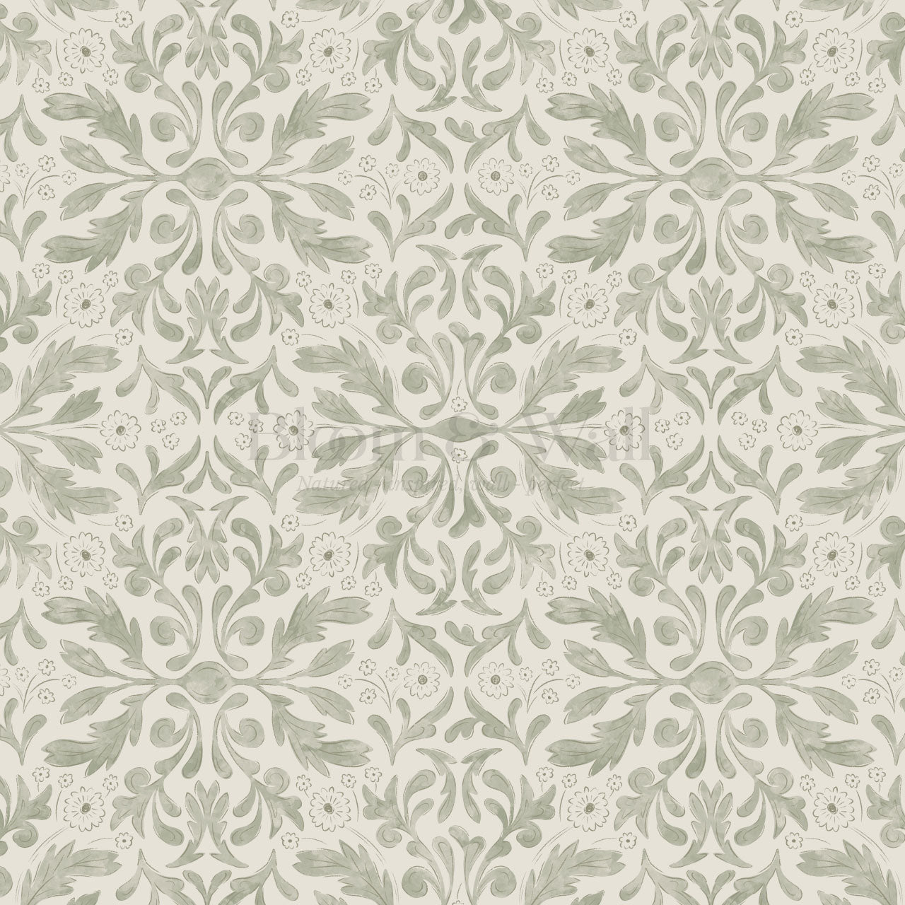 Suzette Botanicals Soft Green Wallpaper