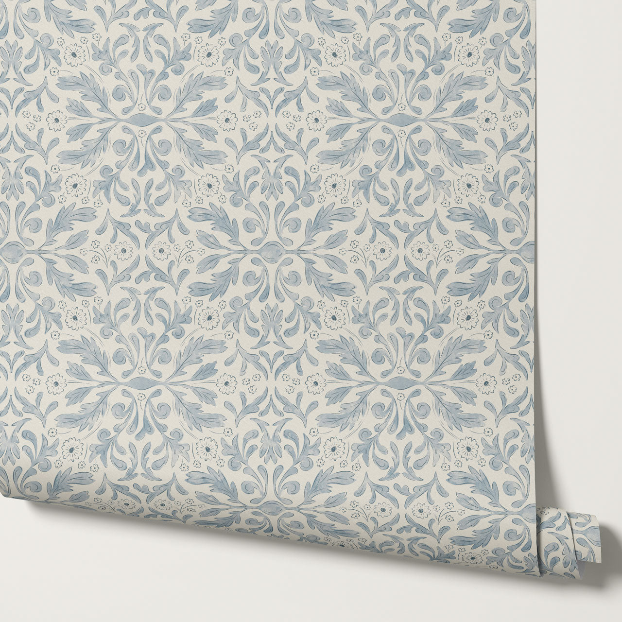 Suzette Botanicals Misty Blue Wallpaper