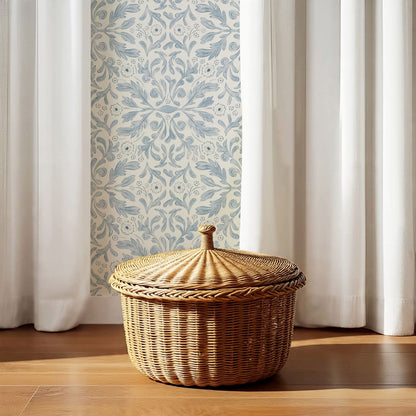 Suzette Botanicals Misty Blue Wallpaper