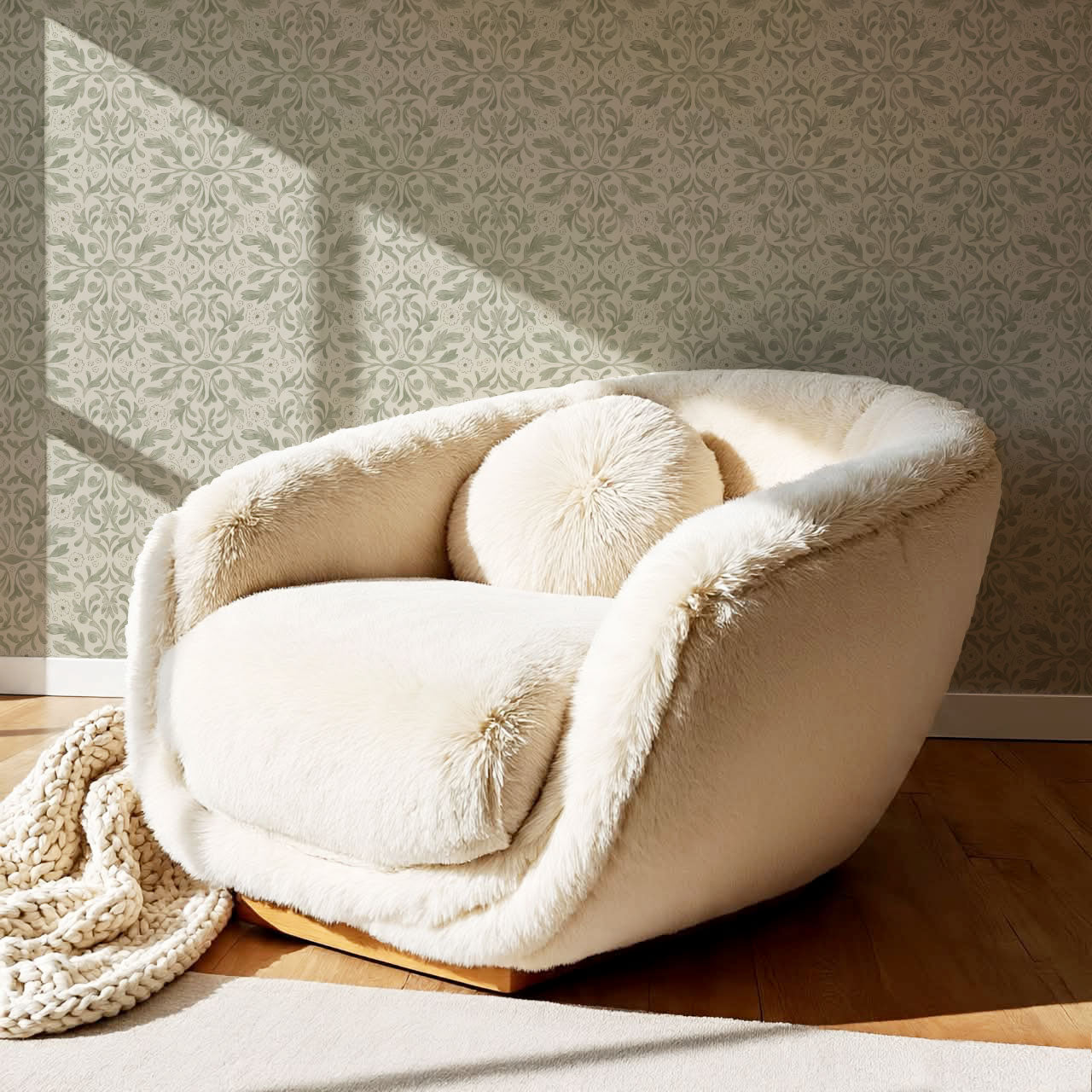 Suzette Botanicals Soft Green Wallpaper