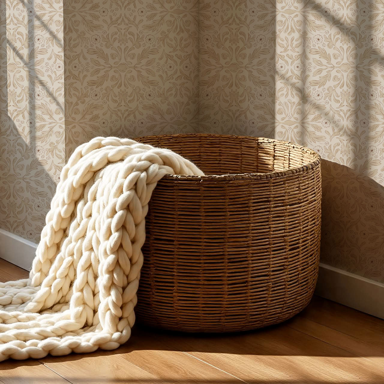 Suzette Botanicals Creamer Wallpaper