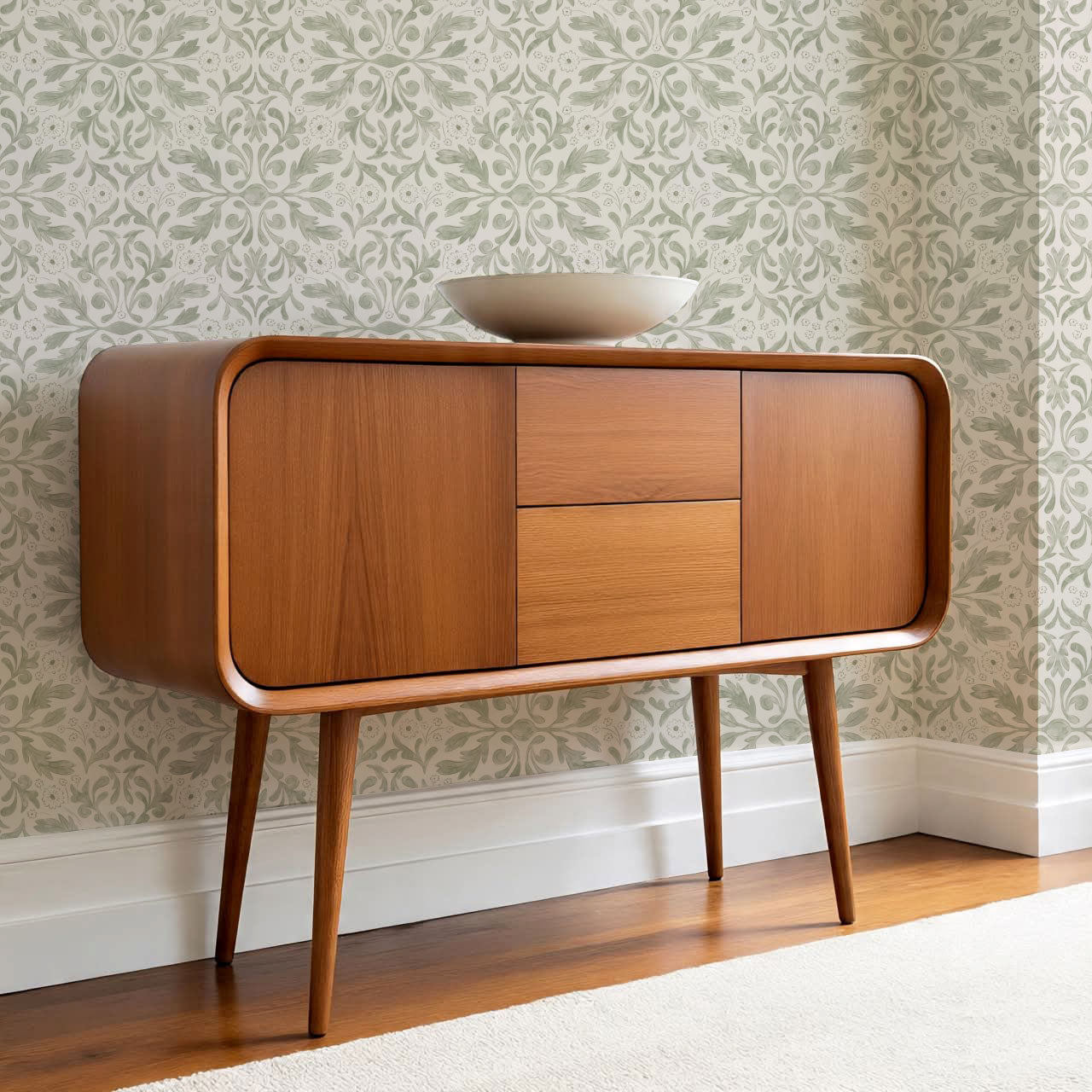 Suzette Botanicals Soft Green Wallpaper