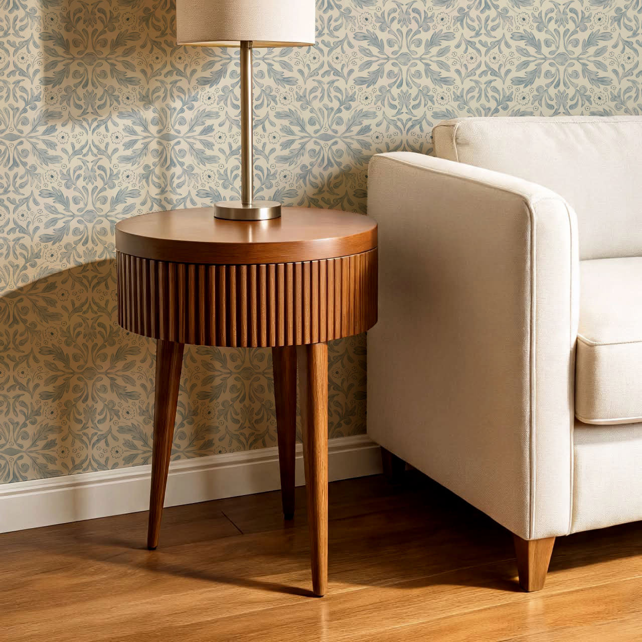 Suzette Botanicals Misty Blue Wallpaper